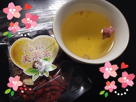 桜の美漢茶をつくってみました。