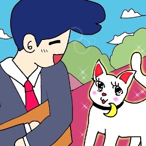 周天さんと白い猫