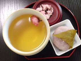桜美漢茶。桜餅はつきません。