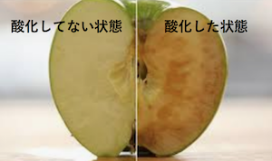 リンゴの酸化した画像