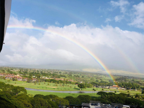 マウイ島_虹_ゴルフ１.JPG