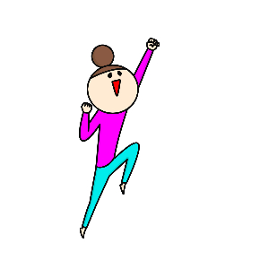 ガッツポーズジャンプして喜ぶ女性のイラスト.jpg